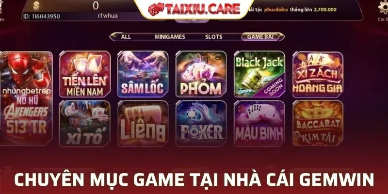 Chuyên mục game tại nhà cái thu hút người chơi