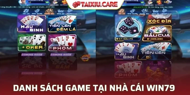 Danh sách game tại nhà cái WIN79
