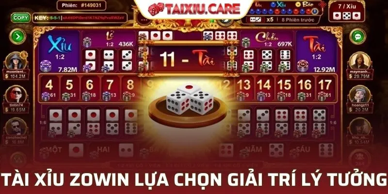 Tài xỉu ZOWIN lựa chọn giải trí lý tưởng